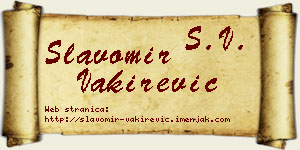 Slavomir Vakirević vizit kartica